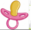 Pink Baby Pacifier Clipart Image