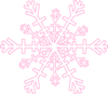 Light Pink Snowflake Clip Art