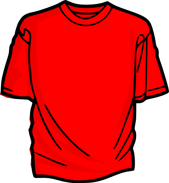 Red T-shirt Clip Art at  - vector clip art online