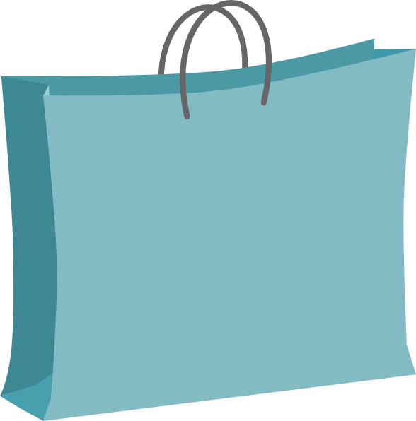Blue Shopping Bag Clip Art at  - vector clip art online, royalty  free & public domain
