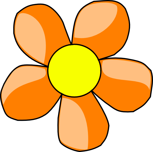 Orange Flower Clip Art At Clker Com Vector Clip Art Online Royalty Free Public Domain