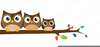 Owl Family Clipart Image