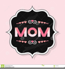 Mom Word Clipart Image