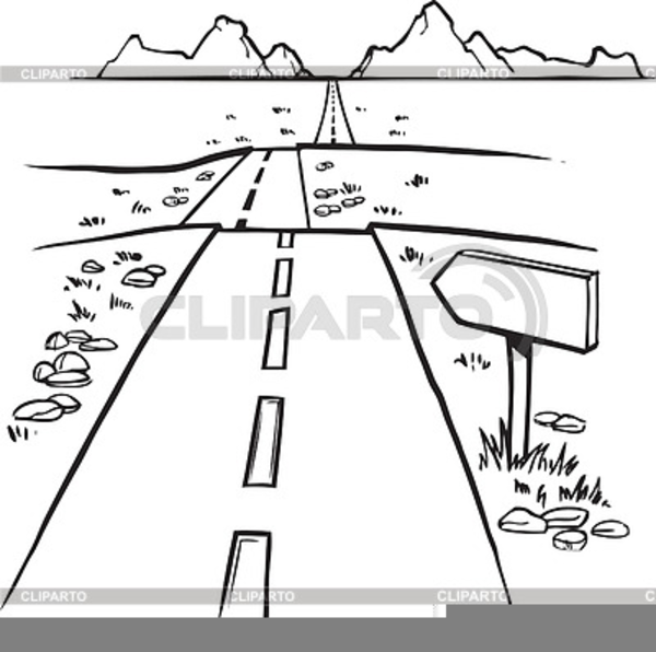 Road Clipart Black And White | Free Images at Clker.com - vector clip
