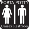 Porta Potty Unisex Restroom Sign Clip Art