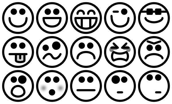 emotions clipart black and white - photo #38
