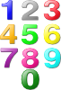 Colorful Numbers Clip Art