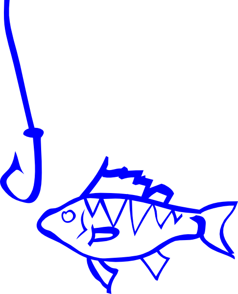 clip art of a fish hook - photo #3