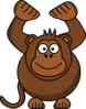 Monkey With Arms Up Clip Art