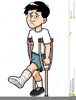 Clipart Of A Boy With A Broken Leg Image