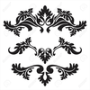 Free Black White Ornament Clipart Image