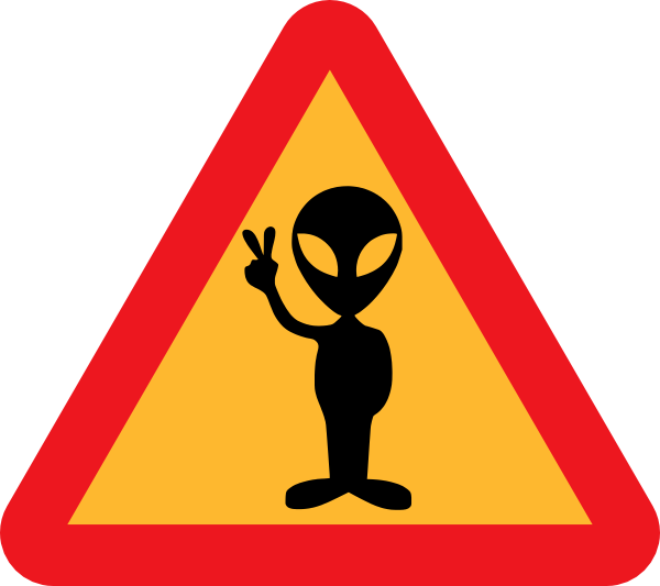 Warning For Aliens Clip Art at Clker.com - vector clip art online