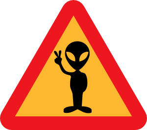 Warning For Aliens Clip Art