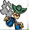 Cowboy Drinking Coffee Clipart Image