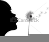 Blowing Dandelion Clipart Image