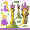 Printable Princess Castle Clipart Image