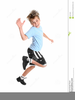 Child Hopping Clipart Image