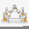 Funny Staff Meeting Clipart Image