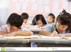 Students In Desks Clipart Image