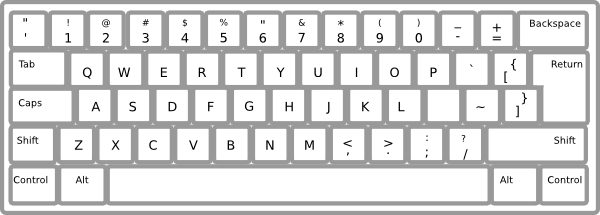 computer keyboard coloring page