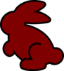 Dark Red Bunny Clip Art