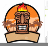 Hawaiian Masks Clipart Image