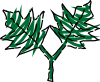 Two Green Leaves Clip Art