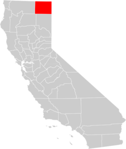California County Map Modoc County Highlighted Clip Art