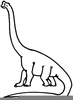 Dinosaurs Black And White Clipart Image