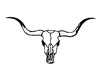 Texas Longhorn Skull Clipart Image