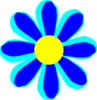 Flower Cartoon Blue Clip Art