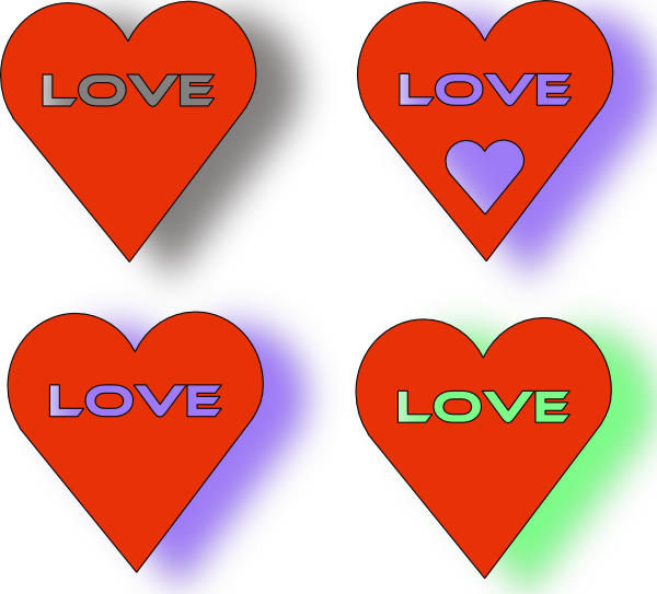 love heart clip art free. 4 Hearts clip art