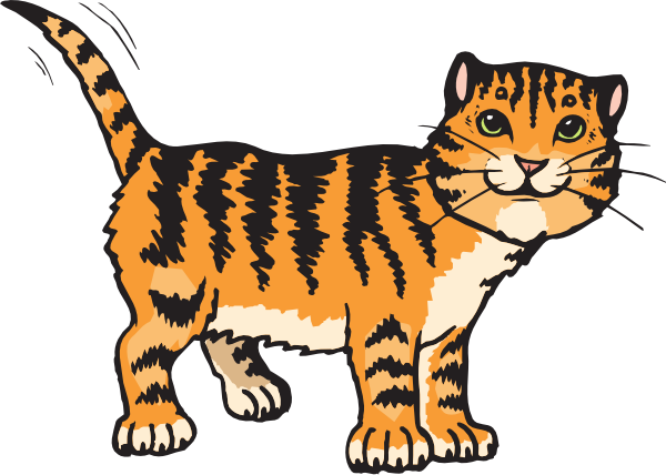 tiger cat clipart - photo #1