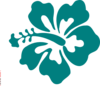 Teal Hibiscus Clip Art