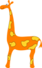 Orange Giraffe Clip Art