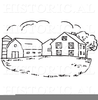 Black And White Barn Clipart Image