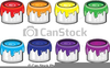 Paint Cans Clipart Image