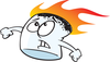 Clipart Of Flaming Marshmallow Image