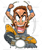 Metal Drummer Cartoon Image