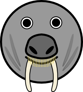 Seal Animal Rounded Face Clip Art