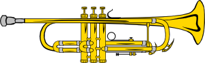 Trumpet B Flat (colour) Clip Art