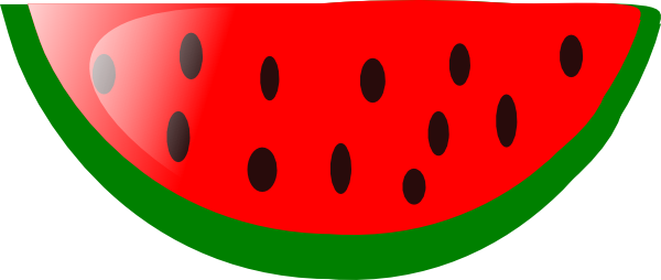 Watermelon Slice Cartoon. Mellon Food Fruit