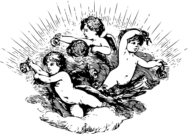 Cherubs In Cloud Clip Art At Clker Com Vector Clip Art Online