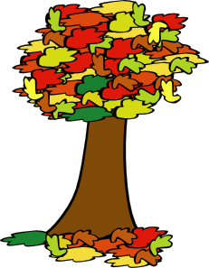 Fall Coloured Tree Clip Art