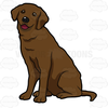 Clipart Chocolate Lab Image