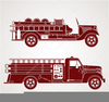 Vintage Fire Truck Clipart Image