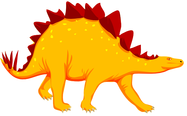 Dinosaur illustration in orange color. 18243901 PNG