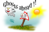 Ghosts Ahead Clip Art