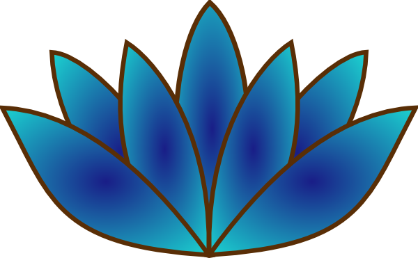 free blue lotus flower clip art - photo #40