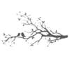 Love Birds On Branch X Clip Art